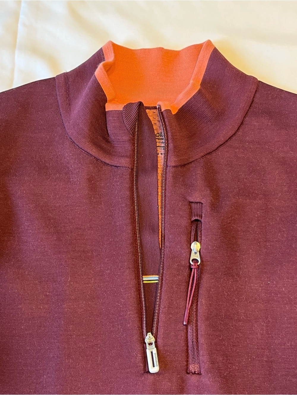 Smartwool Intraknit 250 Merino Wool Quarter Zip Base Layer Top M - Picture 6 of 12